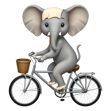 elephant riding a bicycle sticker