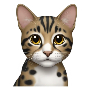 Cat with black spots tabby sticker