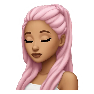 Ariana Grande sleeping light pink hair sticker