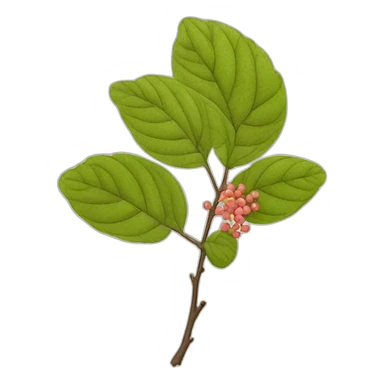 minimalist branch of viburnum  sticker