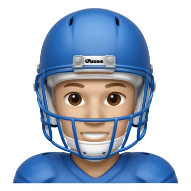 college football player helmets blue sticker