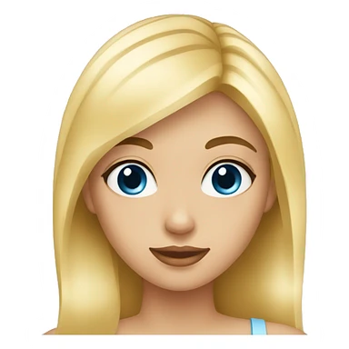 Fille blonde yeux bleus  sticker