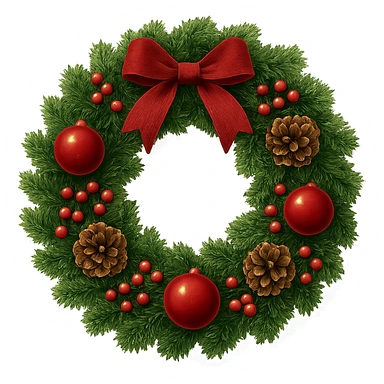 christmas wreath remove background sticker