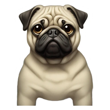 A cyberpunk pug in Art Nouveau style during 1910 sticker