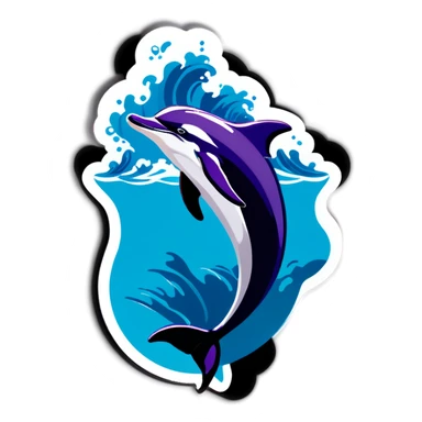 Dolphin saying @i just want to be part of your symphony  sticker
