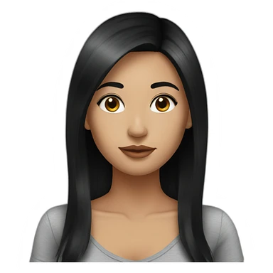 hot girlfriend with black hair sticker