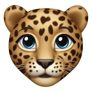 heart leopard sticker