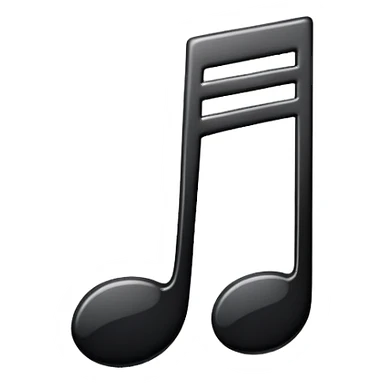 a single note emoji in a white background sticker