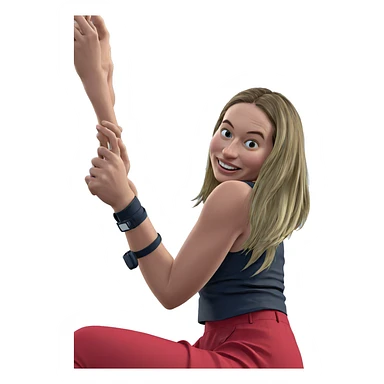 happy girl in the sky sticker