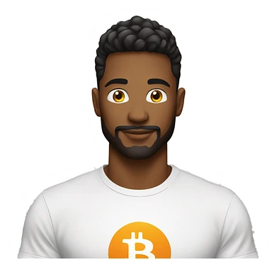 Masculine guy bitcoin shirt sticker