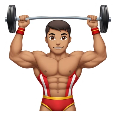 Vintage Circus strong man holding up barbell sticker