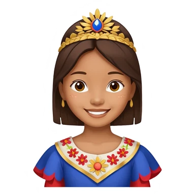 Girl wearing the Philippines national costume sticker