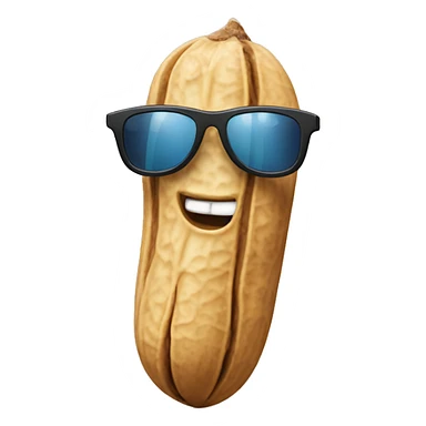 Peanut with sunglasses  sticker
