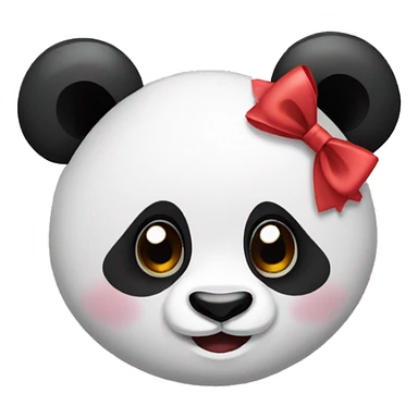 Panda with a bow sticker