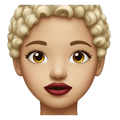 A beautiful girl having lipstick  sticker