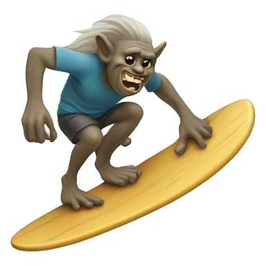 troll surfing sticker