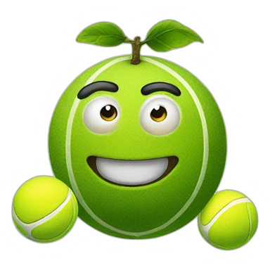 A gigant wustrell with two tennis ball sticker