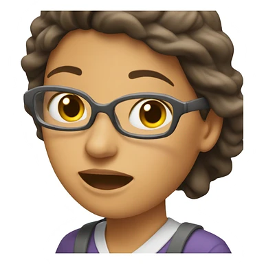 una mujer escribiendo cansada sticker