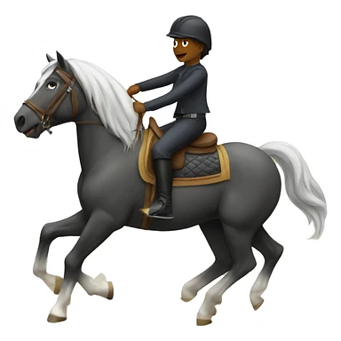 a horse riding a horse sticker