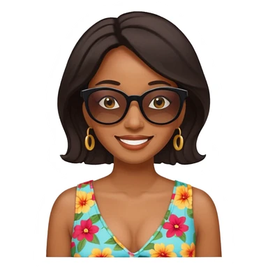 Black woman on vacay sticker