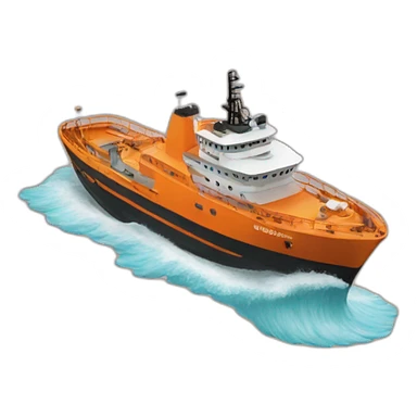 orange rescue ship sticker