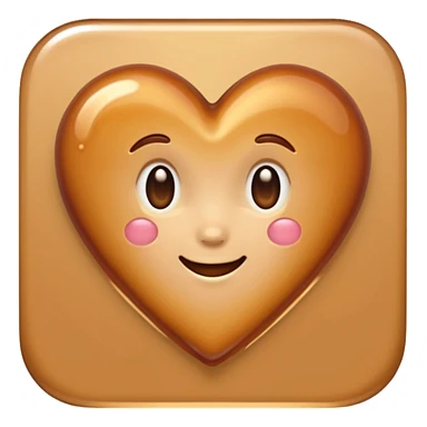 Caramel heart sticker