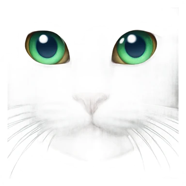 White cat with heterochromy sticker