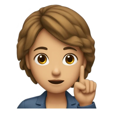 woman saying no sticker