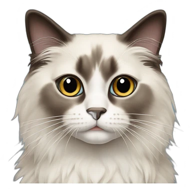 ragdoll cat with dark face sticker