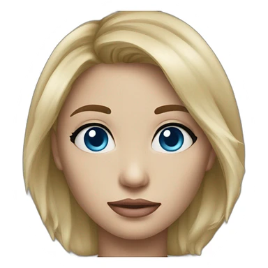 Fill blonde au yeux bleu avec un visage un peu rond sticker