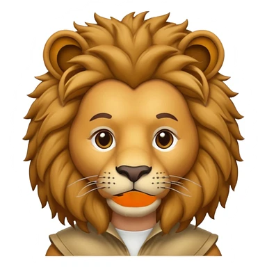 man in lion  costume  sticker