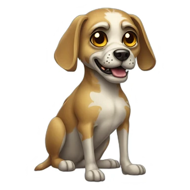 A Shirly dog zombie costume sticker