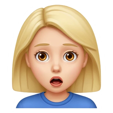 Girl shocked  sticker