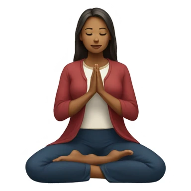 woman praying sticker