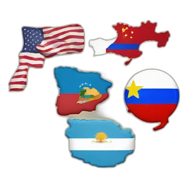 Venezuela, Italy, Panama, Argentina, and the USA sticker