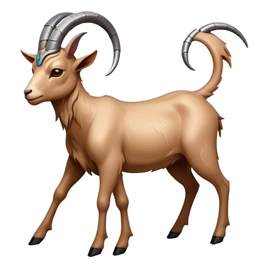 Cyberpunk Goat(Ram) man 2/3 view sticker