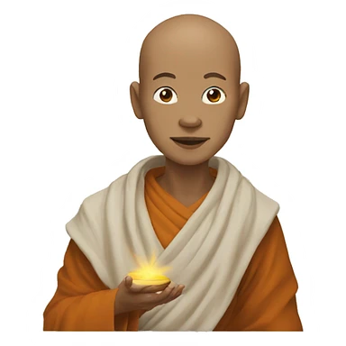 Monk with divine spirit sticker