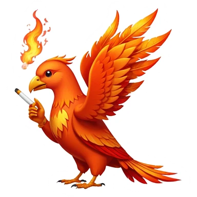 fire bird with a sigaret sticker