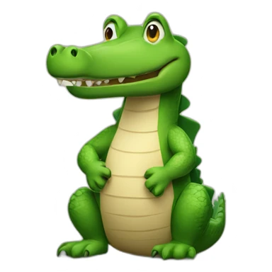 crocodile with arms crossed sticker