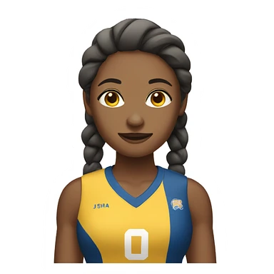 create a female volleyball player sticker