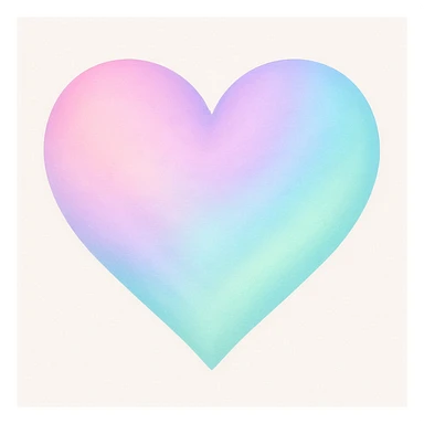 heart with a dreamy pastel gradient sticker