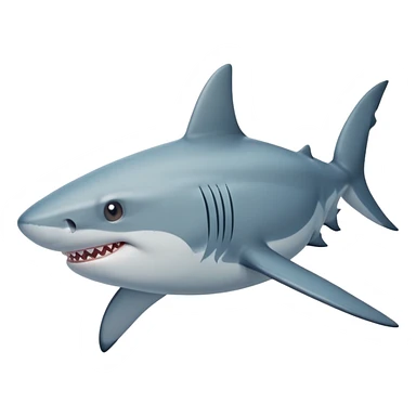 Shark with short hair sticker