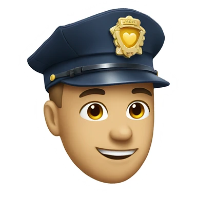A policeman in love sticker