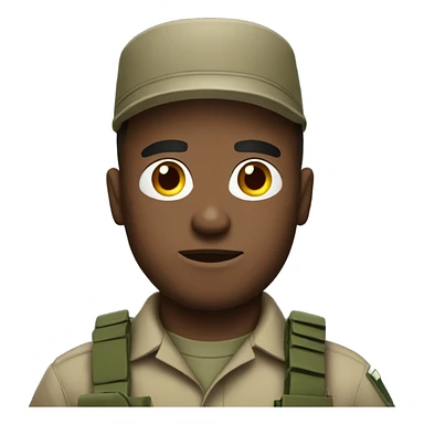 military man with weapon focus sticker