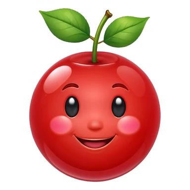 bubbles smiling cherry sticker