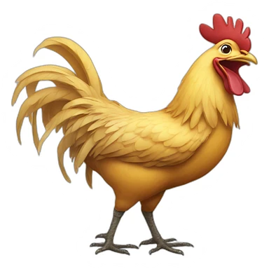 Laughing chicken sticker
