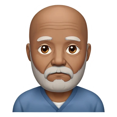 "- Nam
- 70 tuổi
- Da nâu
- Đầu không có tóc
- Râu bạc, mặt buồn
" sticker