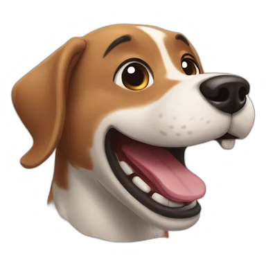 laughing dog sticker