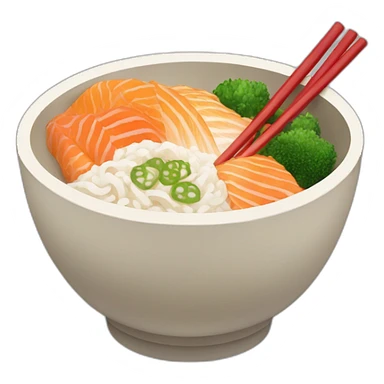 japanese donburi bowl without chopsticks sticker