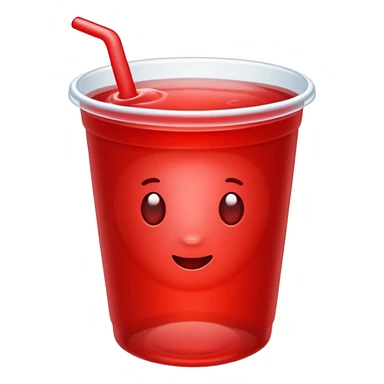  red jelly cup sticker